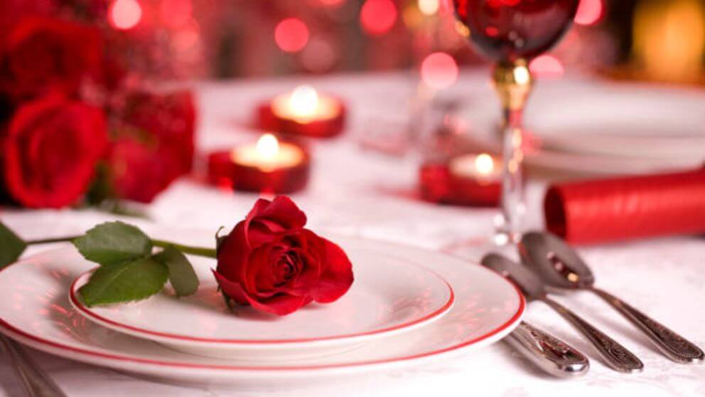 cena romantica san valentin