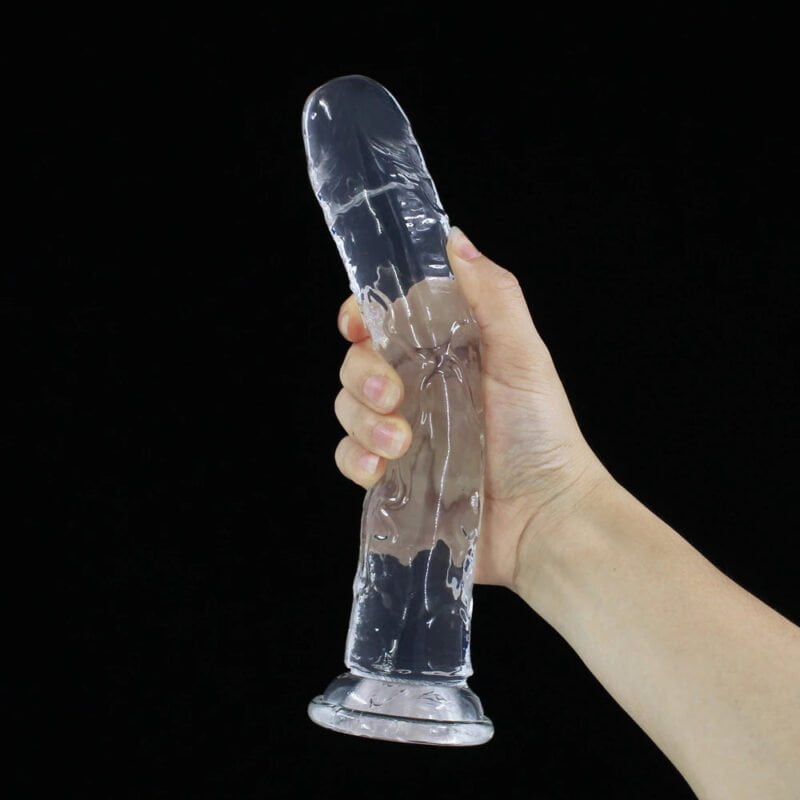 Consolador Transparente flexible