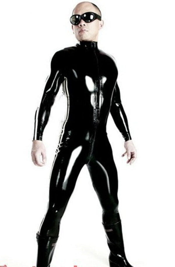 traje de latex hombre